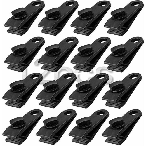 Tent Clamps Heavy Duty 12 Pcs Black