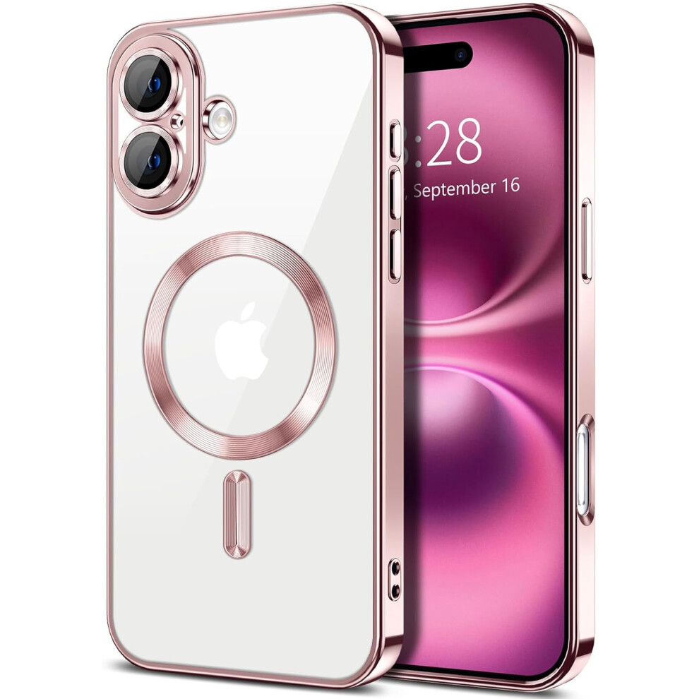 Iphone 16 Case Metallic Magnetic Slim Rose Pink 900223062697
