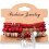 Boho bracelet handmade tribal style mixed materials 1