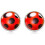 Ladybug stud earrings for women silver 1 pair 1