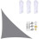Waterproof Sun Sail Grey 3x4x5m Right Triangle 1