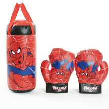 Spiderman boxing gloves set for kids with punching bag