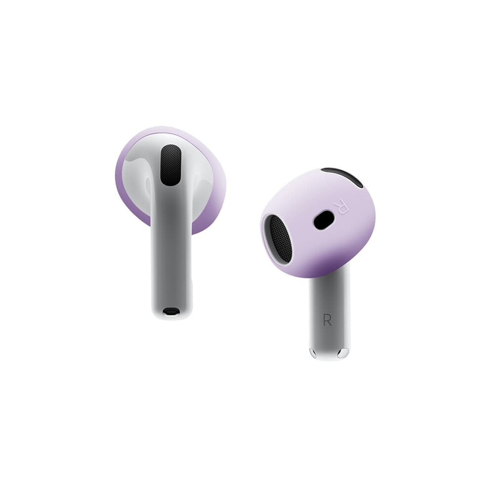 Airpods 4 Compatible Silicone Earbud Case Lavender Purple 962029401353