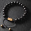 Lava Stone Bead Bracelet Adjustable 8mm Unisex 1