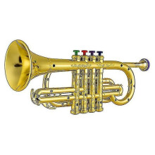 Kids' Trumpet Educational Toy ABS Metal with 4 Keys
