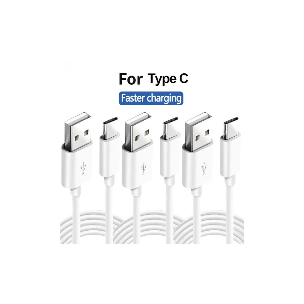 Usb Type C Cable 3A Fast Charging 1M 2M 3M 3Pcs White 962029407652