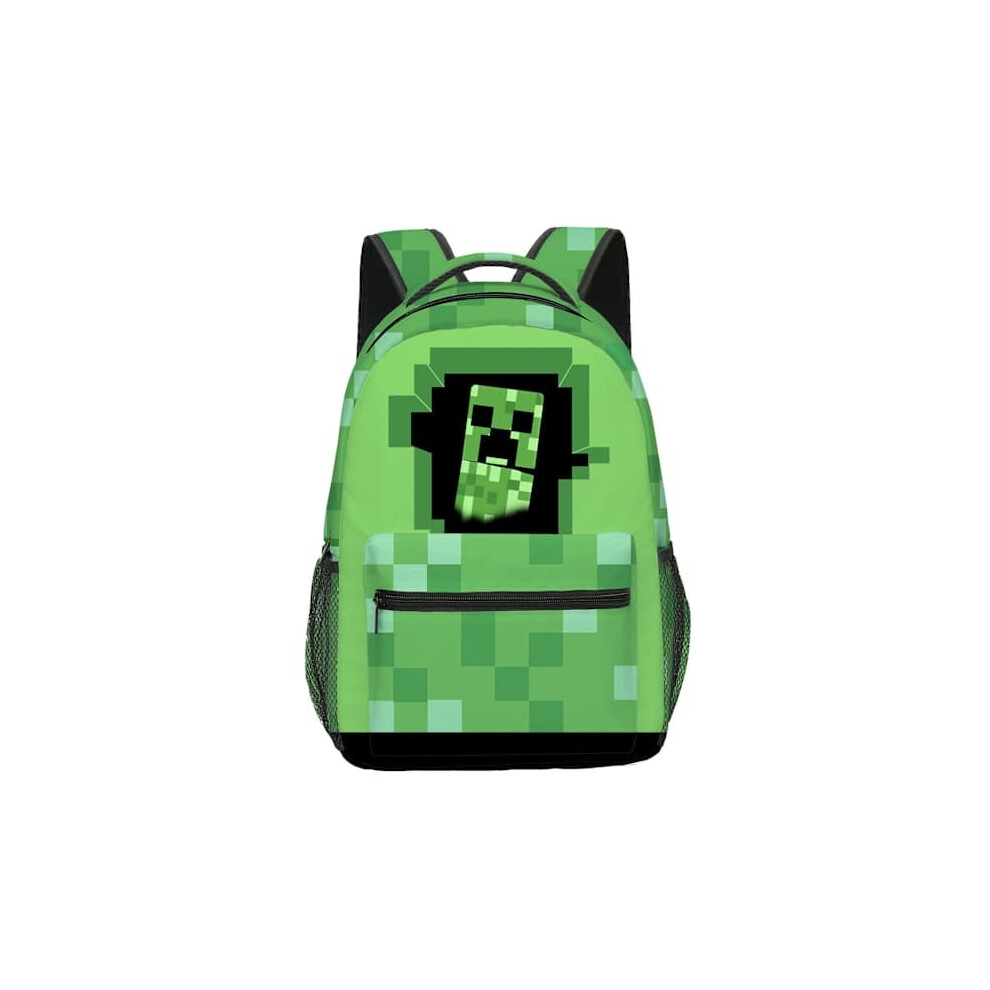 Minecraft backpack for kids black with Creeper and Enderman