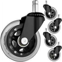 Office Chair Casters Transparent 11 mm 5-Pack