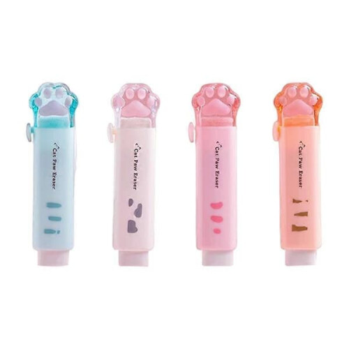 Cat Paw Retractable Eraser School Supplies 1pc