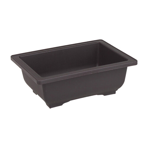 Jardinière rectangulaire violette effet sable avec trous de drainage