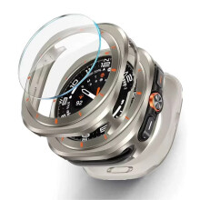 Aluminum Alloy Metal Case with Screen Protector Frame & Film for compatible with Samsung Galaxy Watch 7 Ultra 47mm