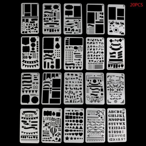 Horse Stencils Set for Bullet Journal Craft Projects 20 pcs