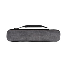 Gray EVA flute bag for soprano recorder with zipper