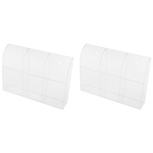2X Clear Acrylic Remote Control Holder Wall Mount Media Organizer Storage Box (Three Compartments)