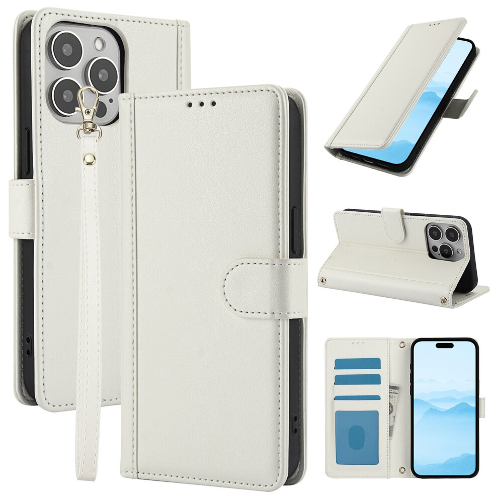 Iphone 16 Pro Flip Wallet With Card Holder White 900223062901