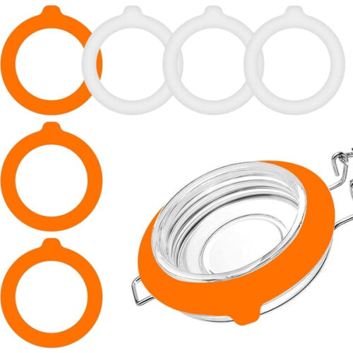 Silicone Jar Seals 9.5cm Airtight Replacement Rings 6pcs