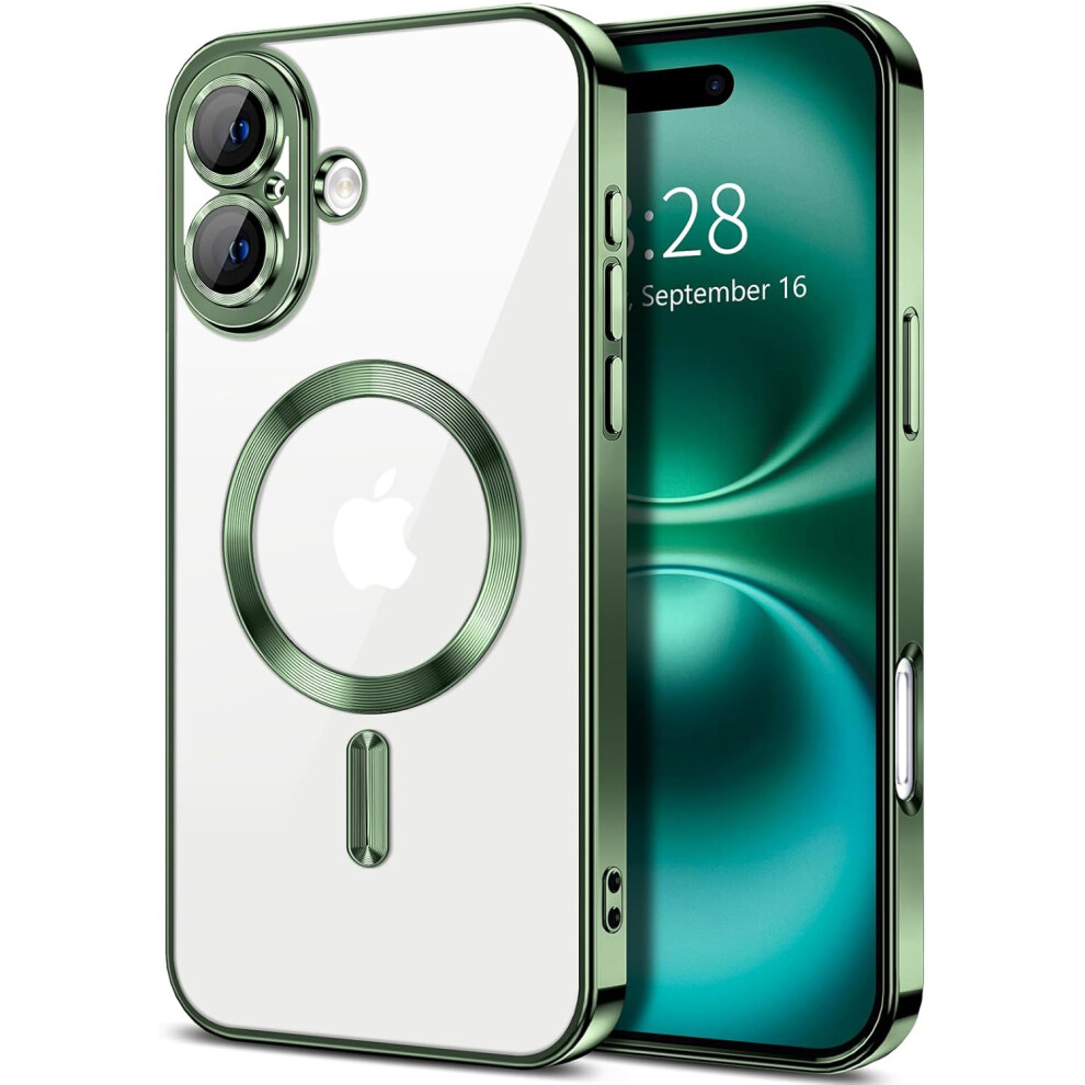 Iphone 16 Case Metallic Magnetic Slim Green 900223062703