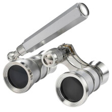 Opera Binoculars 3x25 with Handle Silver