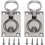Stainless Steel Hatch Handle Set 2-Pack 62 x 44 mm 1