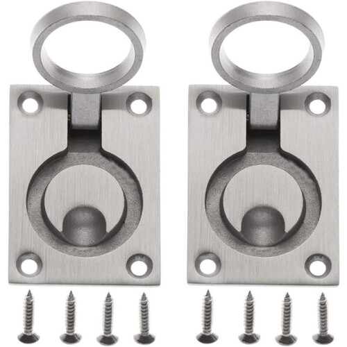 Stainless Steel Hatch Handle Set 2-Pack 62 x 44 mm