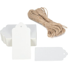 Kraft Paper Labels with Jute String 100 pcs