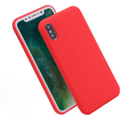 Silicone iPhone XS Max Case Red Shock-Absorbing