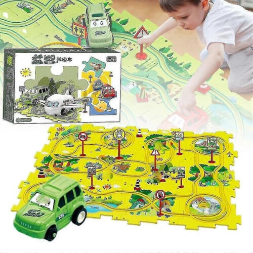 Car Track for Kids Forest Theme 15 Pieces