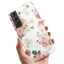 Ag luí le Samsung Galaxy S22 - Cás/Cás Soghluaiste Bláthanna Retro il-dhathach