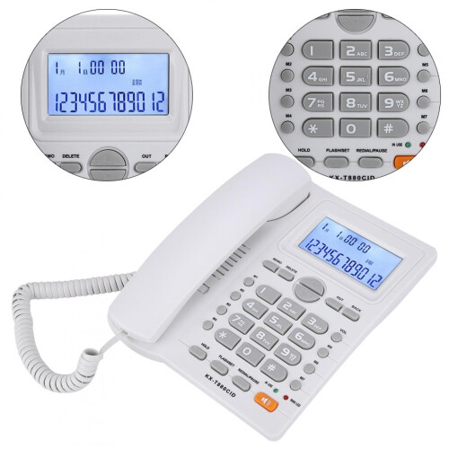 Nikou Extensión telefónica con pantalla identificadora y 2