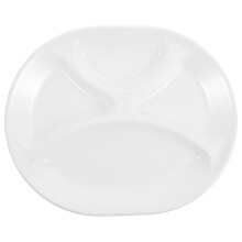 Assiette plate en mélamine à 4 compartiments, 26,7 cm (10,5 pouces)