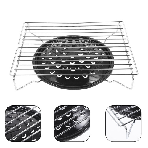 Stainless Steel Charcoal Rack Set Mesh Design
