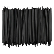 Black plastic cocktail straws 5 inches 500 count
