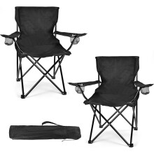 Sillas plegables para camping, 250 libras, paquete de 2, portátiles y ligeras.
