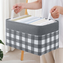 Faltbare Aufbewahrungsbox im Büffelkaromuster (1er-Pack)