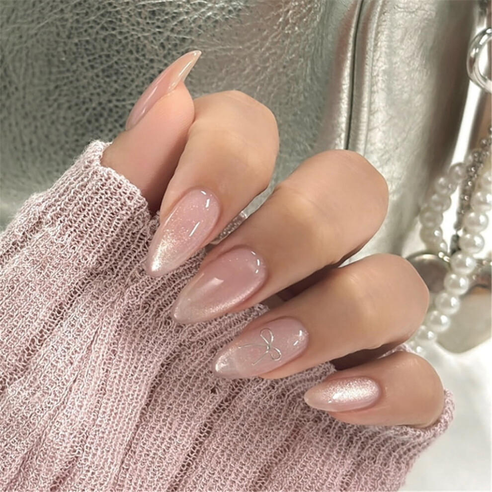 Almond Cats Eye False Nails Medium 24pcs