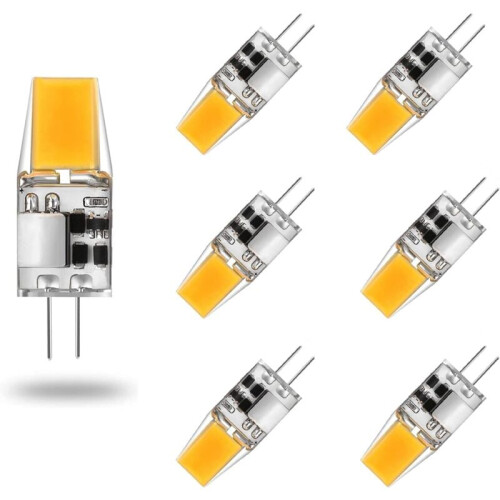 Ampoules LED G4 blanc chaud 3000K 5W 12V (lot de 6)