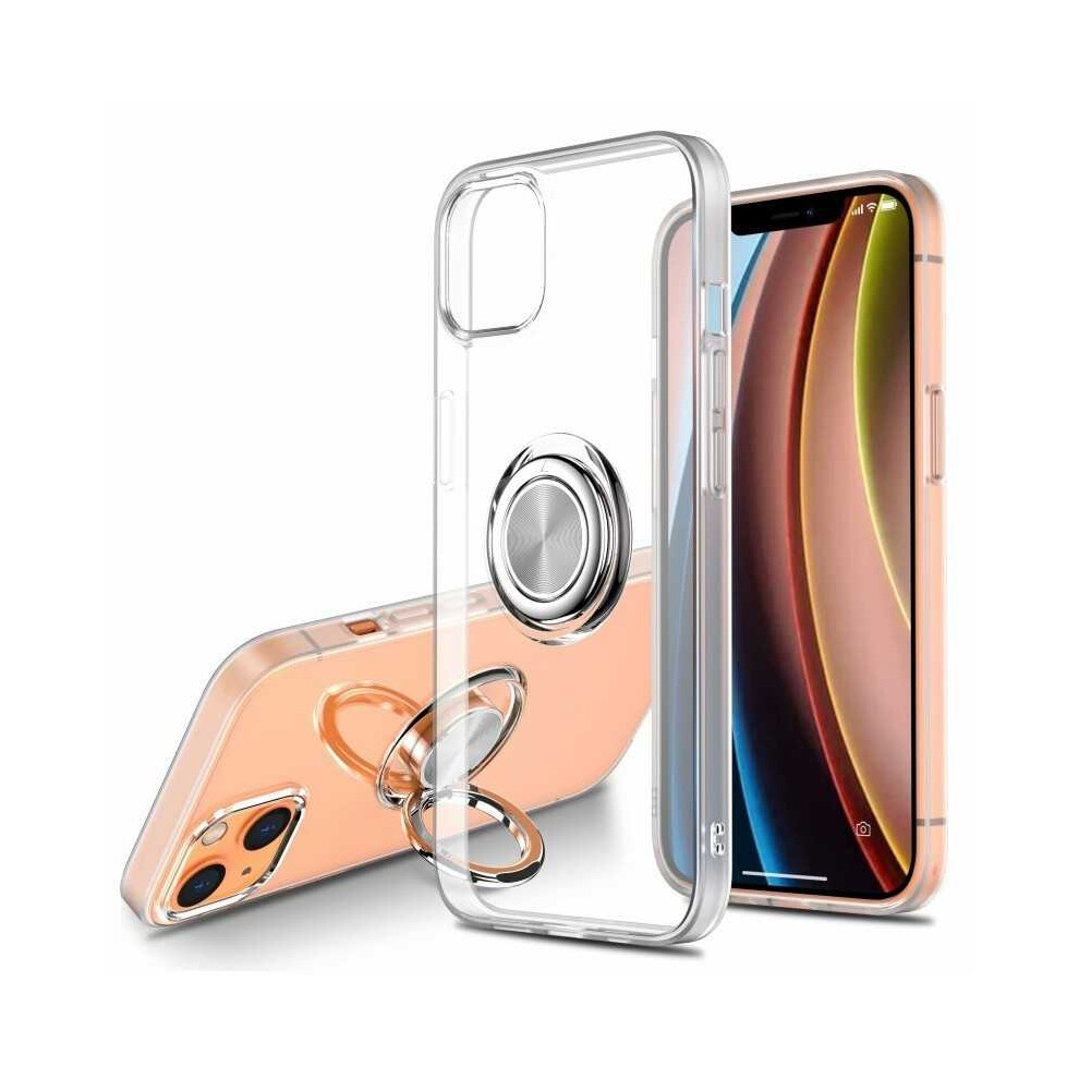 Iphone 14 Shockproof Case With Ring Holder Transparent 900223056511