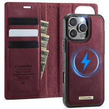 Caseme MagSafe Wallet Case for iPhone 13 Red 3-card RFID
