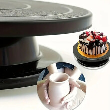 Plastic Cake Decorating Turntable Black 28cm