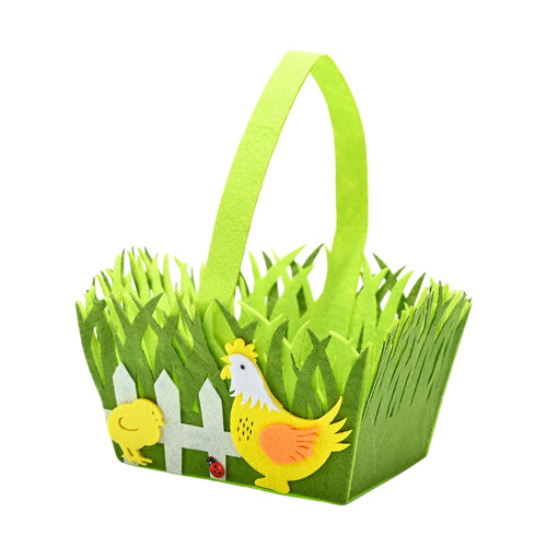 Bolsa quadrada de Páscoa em tecido não tecido, 1 peça.
