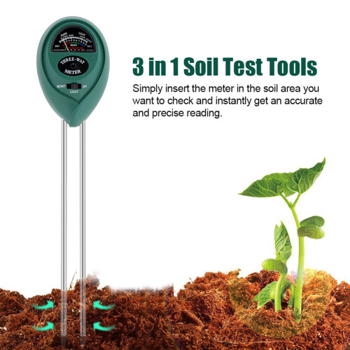 Delaman Soil Tester3 σε 1Soil PH Meter/Υγρασία/Φως, Κιτ Δοκιμής Εδάφους για Κήπο 1
