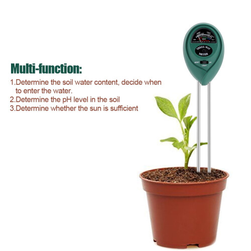 Delaman Soil Tester3 σε 1Soil PH Meter/Υγρασία/Φως, Κιτ Δοκιμής Εδάφους για Κήπο 2