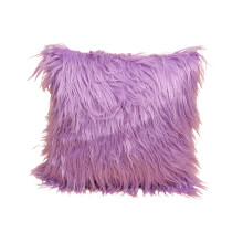 Couch Pillows Grey and Purple Fuzzy Throw Pillow One Size