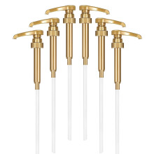 Gold Torani Syrup Pump for 750ml Bottles 6-Pack