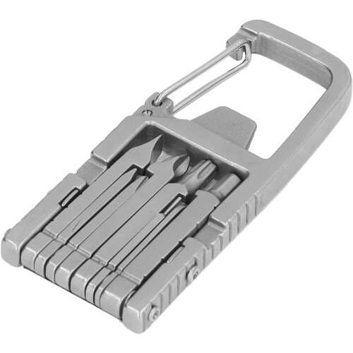 Șurubelniță multifuncțională tip breloc cu 12 biți