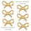 Bow Shape Drawer Knobs Gold Brass 6 pcs 1