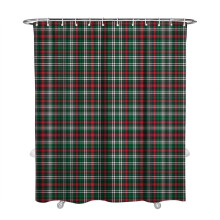 Abstract Plaid Shower Curtain Waterproof Machine Washable