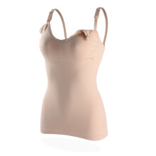 Maternity nursing tank top with built-in bra beige L