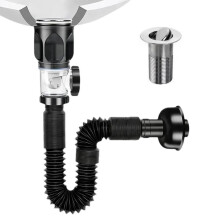 Furtun de scurgere pentru chiuvetă de baie, țeavă flexibilă, 1,5 m