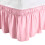 Bettrock aus Polyester, rosa, 38 cm Fallhöhe, Doppelbettgröße 1